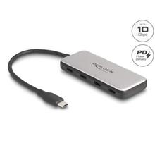 Delock USB 10 Gbps Hub, USB Type-C™ se 4 x zásuvkami USB Type-C™ a PD 85 W