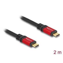 Delock USB 2.0 Cable USB Type-C™ male to male PD 3.1 240 W E-Marker 2 m red metall