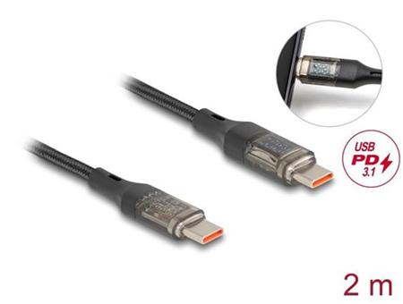 Delock USB 2.0 Datový a rychlonabíjecí kabel ze