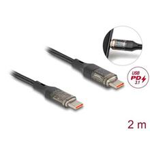 Delock USB 2.0 Datový a rychlonabíjecí kabel ze zástrčkového rozhraní , USB Type-C™, ze zástrčky na zástrčku, PD 3.0