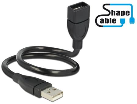 Delock USB 2.0 kabel samec > A samice ShapeCable