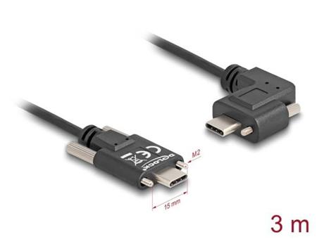 Delock USB 2.0 kabel USB Type-C™ samec se šrouby