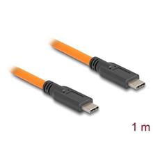 Delock USB 5 Gbps kabel, ze zástrčky USB Type-C™ na zástrčku USB Type-C™, k focení s tetheringem, 1 m, oranžový