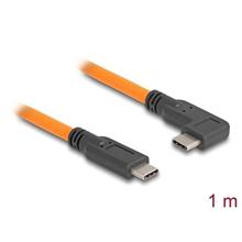 Delock USB 5 Gbps kabel, ze zástrčky USB Type-C™ na zástrčku USB Type-C™, pravoúhlý, 90°, k focení s tetheringem, 1 m, 