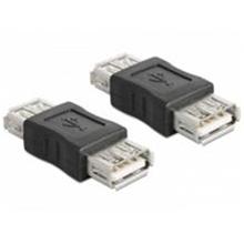 Delock USB Adapter, USB A černý samice/samice