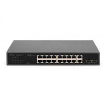 DIGITUS 16+2 Port GE  + 2GE SFP Uplink PoE Switch 16+2 Port 10/100/1000 Mbps + 2GE SFP PoE Switch