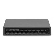 DIGITUS 8+2 Port FE PoE Switch 8 Port PoE 802.3at, 10/100 Mbps