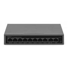 DIGITUS 8+2 Port GE PoE Switch 8 Port PoE 802.3at, 10/100/1000 Mbps + 2 Port GE