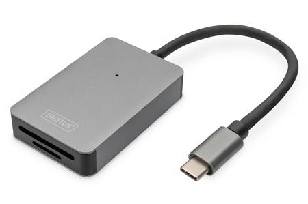 DIGITUS Čtečka karet USB-C, 2 porty UHS-II SD4.0,