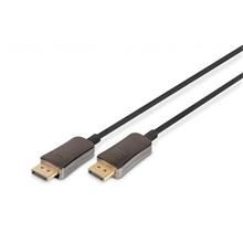 Digitus DisplayPort AOC hybrid-fiber connection cable M/M, 30m, UHD 8K@60Hz, CE, gold, bl