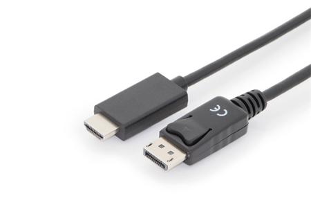 Digitus kabelový adaptér DisplayPort, DP - HDMI