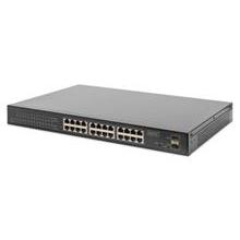 DIGITUS Přepínač Gigabit Ethernet PoE, 24portový