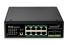 DIGITUS Professional Industrial 8-port Gigabit PoE+ switch with 2x SFP uplink ports