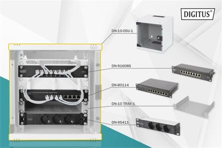 DIGITUS Síťový set 10 palců, včetně skříně 5U,