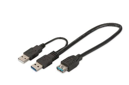 Digitus USB 3.0 Y-adapter cable, type 2xA - A