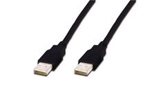 Digitus USB kabel A / samec na A / samec, černý, Měď, 1m