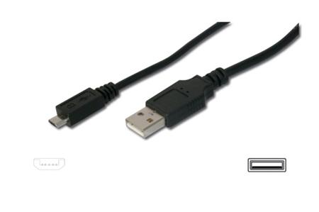 Digitus USB kabel USB A samec na USB micro B