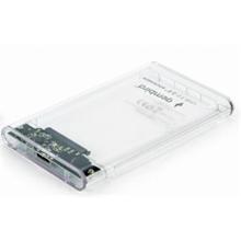 GEMBIRD EE2-U3S9-6 Box pro HDD/SSD 2,5" SATA – USB 3.0, 9,5 mm, průhledný plast