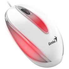 Genius DX-Mini / Myš, drátová, optická, 1000DPI, 3 tlačítka, USB, RGB LED, bílá