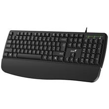 Genius KB-123, Klávesnice, drátová, USB, CZ+SK layout, Copilot klávesa, s opěrkou, černá