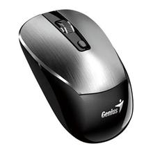 Genius NX-7125 Myš, bezdrátová, optická, 1200DPI, 4 tlačítka, Copilot, 2,4GHz, USB-A, 1× AA baterie, černo-stříbrná