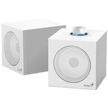 Genius SP-HF300U, Reproduktory, 2.0, 4W RMS, USB-A, USB-C, 2" měniče, dřevěné, ovládání hlasitosti, bílá