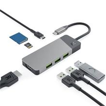 Green Cell Adapter HUB Connect 7in1 (3xUSB-A 3.1 HDMI 4K 60Hz USB-C PD 85W) for Apple MacBook,Lenovo,Asus,Dell