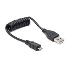 Kabel GEMBIRD USB A Male/Micro B Male 2.0, 60cm, Black, kroucený