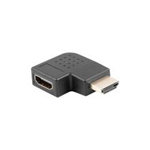 LANBERG HDMI(M) na HDMI(F) adaptér úhlový RIGHT černý  