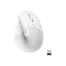 Logitech Lift Vertical Ergonomic Mouse - Bílá, 400-4000dpi, 6 tlačítek, bluetooth, logitech bolt