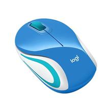 Logitech myš Wireless Mini Mouse M187, optická, 2 tlačítka, modrá
