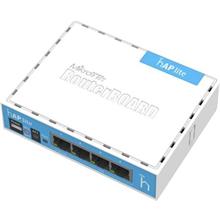 MikroTik RouterBOARD RB941-2nD, hAP-Lite, 650Mhz CPU, 32MB RAM, 4xLAN, 2.4Ghz 802b / g / n, ROS L4, case, PSU