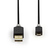 Nedis CCBW60500AT20 - USB 2.0 kabel | A Zástrčka - Micro B Zástrčka | 2 m | Antracit
