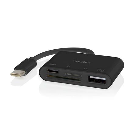 Nedis CCGB64780BK01 - USB hub| 1x USB-C™ | 1x USB