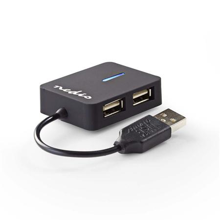 Nedis UHUBU2410BK - Rozbočovač USB | 4 porty |