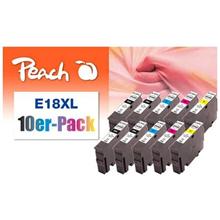 PEACH kompatibilní cartridge Epson No.18XL, Combi pack (10) 4x Black 4x 15 ml, 2x Cyan, 2x Magenta, 2x Yellow 6x 10 ml