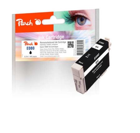 PEACH kompatibilní cartridge Epson T0801, black,