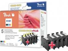 PEACH kompatibilní cartridge Epson T1816 MultiPack Plus, 2xBlack, Cyan, Magenta, Yellow, 2x 15 ml, 3x 10 ml