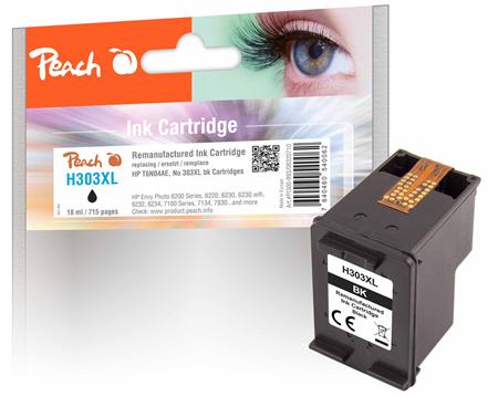 PEACH kompatibilní cartridge HP No. 303XL BK,