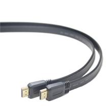 PremiumCord HDMI High Speed + Ethernet plochý kabel, zlacené konektory, 5m