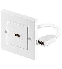 PremiumCord HDMI, zásuvka v panelu, 1x HDMI A - HDMI A Female/Female, bílá