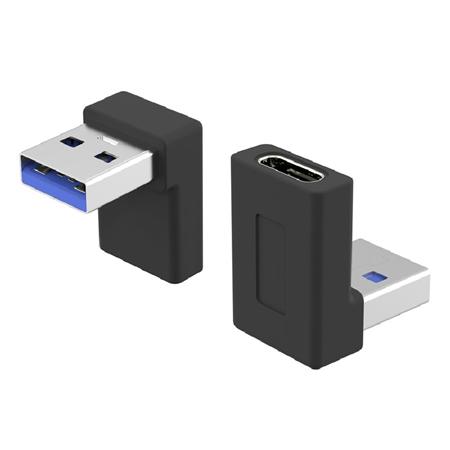 PremiumCord zahnutá 90° redukce USB-C Female na