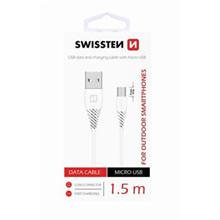 SWISSTEN DATA CABLE USB / MICRO USB 1,5 M BÍLÝ