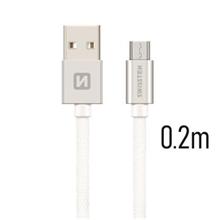 SWISSTEN DATA CABLE USB / MICRO USB TEXTILE 0,2M