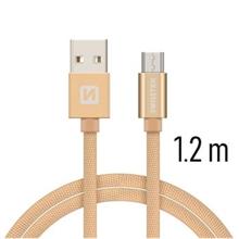 SWISSTEN DATA CABLE USB / MICRO USB TEXTILE 1,2M