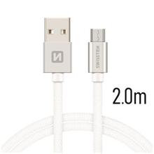 SWISSTEN DATA CABLE USB / MICRO USB TEXTILE 2,0M