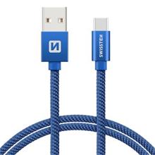 SWISSTEN DATA CABLE USB / USB-C TEXTILE 0,2M