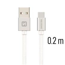 SWISSTEN DATA CABLE USB / USB-C TEXTILE 0,2M