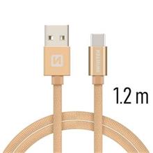 SWISSTEN DATA CABLE USB / USB-C TEXTILE 1,2M