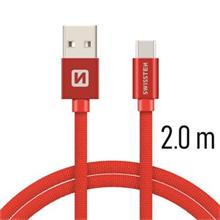 SWISSTEN DATA CABLE USB / USB-C TEXTILE 2,0M